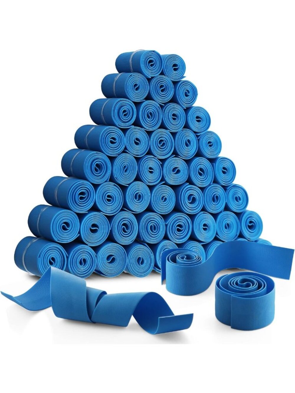 Pack of 250 Disposable First Aid Tourniquets - Latex Free, 1” x 18” Travel Kits